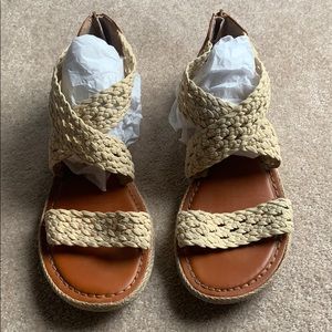 American Eagle Woven Criss-Cross Boho Sandals
